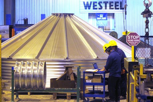 General photos of Westeel plant in Winnipeg. Business story McNeil. BORIS MINKEVICH / WINNIPEG FREE PRESS. JAN 21, 2014