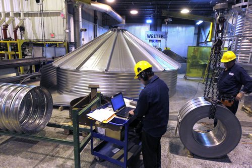 General photos of Westeel plant in Winnipeg. Business story McNeil. BORIS MINKEVICH / WINNIPEG FREE PRESS. JAN 21, 2014