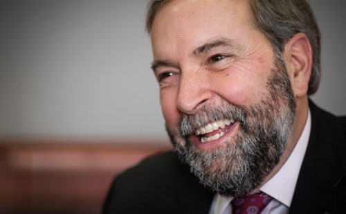 Official Opposition Leader Tom Mulcair being interviewed by the Editorial Board at the Winnipeg Free Press. The federal NDP leader is in Winnipeg on his nationwide affordability tour. 140122 - Wednesday, January 22, 2014 -  (MIKE DEAL / WINNIPEG FREE PRESS)