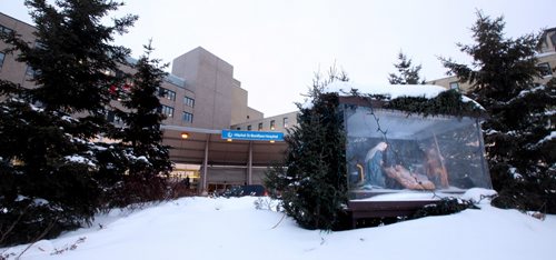 St Boniface Hospital re: water leak woes... See story. January 23, 2014 Phil Hossack / Winnipeg Free Press. Nativity