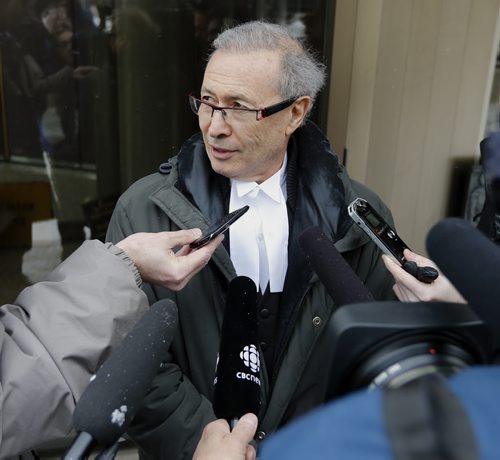 Courts Äì In photo  lawyer Jeff Gindin  outside the law Courts  representing  ,(not in photo)  Archbishop Seraphim Storheim who was convicted  today of sexually assaulting one of the two brothers  . story by Mike McIntyre JAN. 24 2014 / KEN GIGLIOTTI / WINNIPEG FREE PRESS