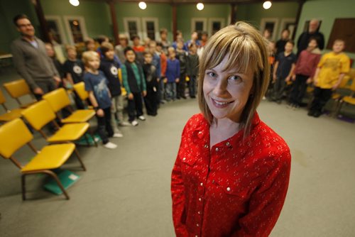January 28, 2014 - 140128  - The Winnipeg Boys Choir  director Carolyn Boyes is photographed during a rehearsal Tuesday, January 28, 2014. The choir will be singing at a concert to support Scott Jones, a former University of Manitoba music student who was paralyzed after an attack in October in Nova Scotia that left him paralyzed from the waist down. John Woods / Winnipeg Free Press