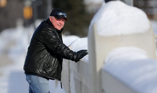 Rick Ranson, writing Our Winnipeg for Feb.9th. about the Assiniboine Park footbridge, Thursday, January 30, 2014. (TREVOR HAGAN/WINNIPEG FREE PRESS)