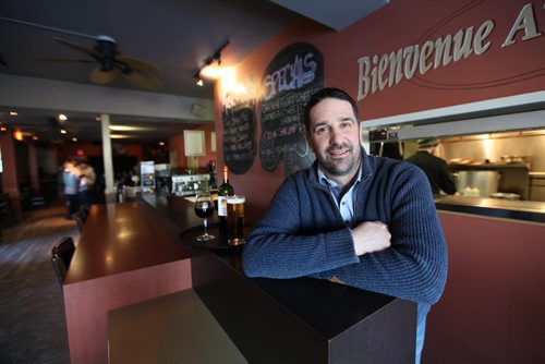 Ray Beaudry, owner of Le Garage on Provencher talks about the pros of new liquor laws coming to Manitoba. See Kives story.  Feb 05,, 2014 Ruth Bonneville / Winnipeg Free Press