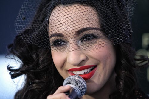 Rising country star Lindi Ortega joined John Kendle at the Winnipeg Free Press News Caf¾© Thursday afternoon to talk about her career and her shows with the Winnipeg Symphony Orchestra this coming weekend. 140206 February 06, 2014 Mike Deal / Winnipeg Free Press