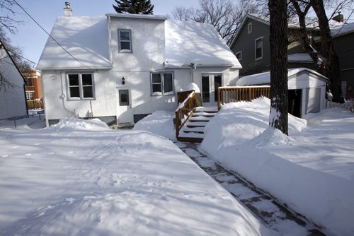 Homes. The backyard of the  house at  260 Winchester Street, the realtor is Derek Daneault of the Greg Michie Team.  Wayne Glowacki / Winnipeg Free Press Feb.6   2014