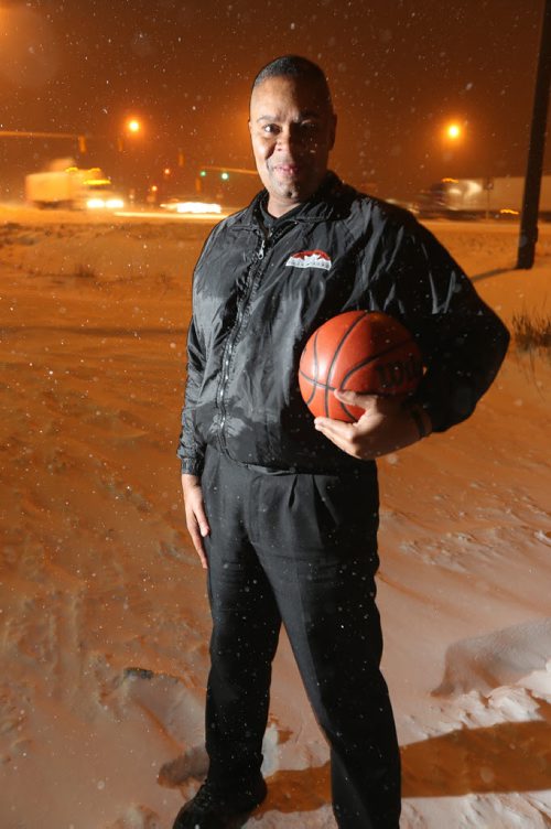 Wayne Banfield, a rural basketball referee, Wednesday, February 12, 2014. (TREVOR HAGAN/WINNIPEG FREE PRESS) - photo in Elie, for Nick Martin 49.8 story