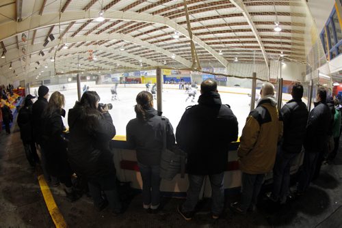 Generic photos of fans watching hockey in a local arena. Notre Dame Arena in St. Boniface. BORIS MINKEVICH/WINNIPEG FREE PRESS  Feb. 12/14