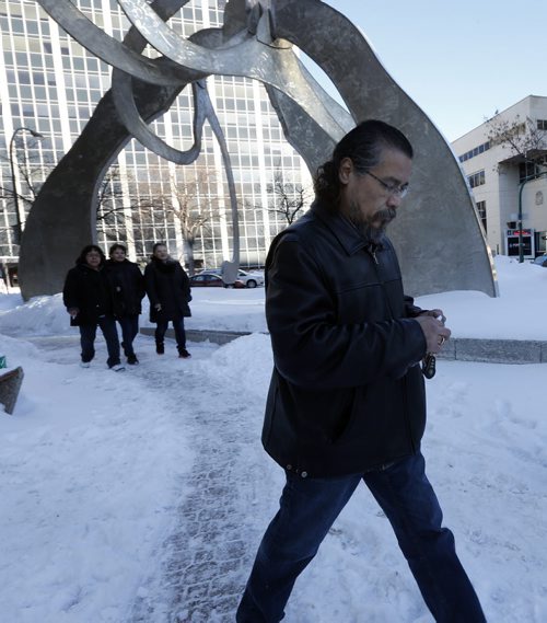 Law Courts ÄìWalking Away from Law Courts is Robert Sinclair  cousin of Brian Sinclair , The Sinclair family and Aboriginal Legal Services of Toronto  is pulling out of phase 2 because of the courts refusal to deal with systemic racism  they believe played a roll in the death of Brian Sinclair  of the FEB. 18 2014 / KEN GIGLIOTTI / WINNIPEG FREE PRESS