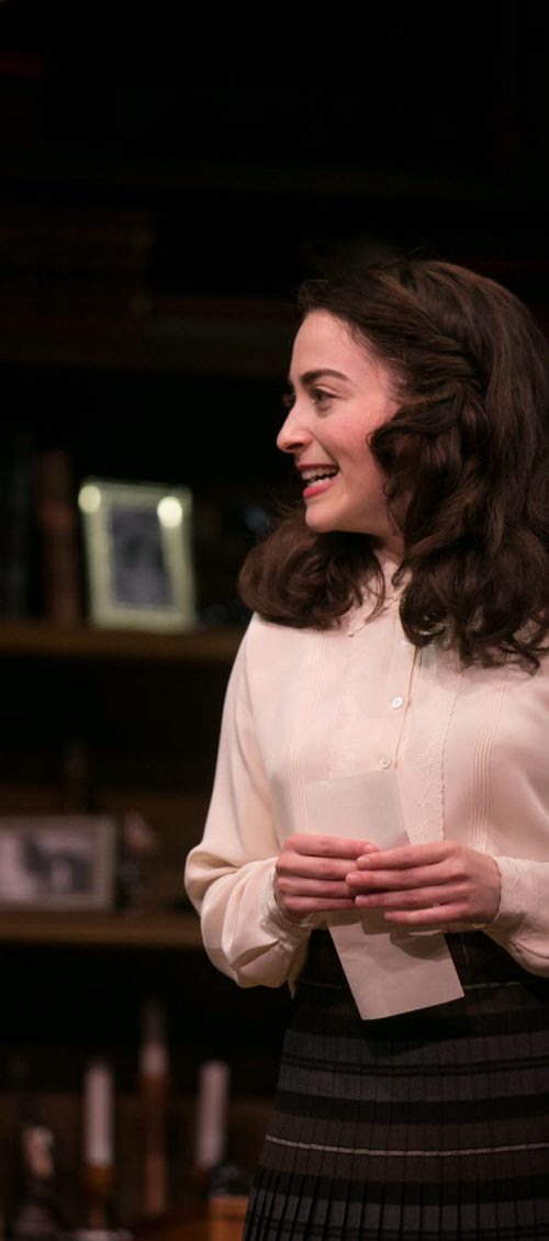 Tal Gottfried as Anne Frank in The Secret Annex, a play by Alix Sobler set in America after Anne Frank survives the war. Playing at the Tom Hendry Theatre Feb. 20 to March 8 140218 - Tuesday, {month name} 18, 2014 - (Melissa Tait / Winnipeg Free Press)
