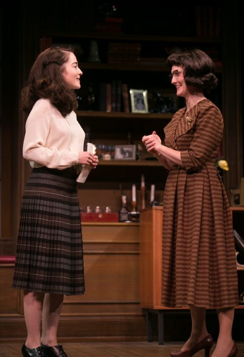 Tal Gottfried as Anne Frank and Daria Puttaert as Margot Frank in The Secret Annex, a play by Alix Sobler set in America after the Franks survived the war. Playing at the Tom Hendry Theatre Feb. 20 to March 8 140218 - Tuesday, {month name} 18, 2014 - (Melissa Tait / Winnipeg Free Press)