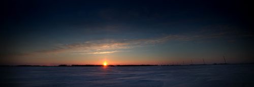 Red Sky at night......A prairie sunset glows in the Western sky Thursday near Steinbach. Sailing 'sages' foretold inclement weather by the color of the evening sky, tomorrow's weather is.........February 21, 2014 - (Phil Hossack / Winnipeg Free Press)