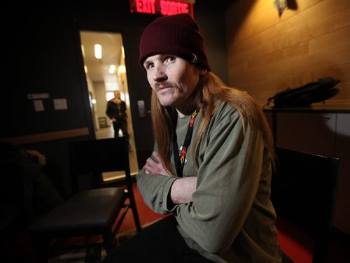 "Jonah" a resident at the Bell Hotel where the Main Street Project works a "Harm Reduction" program.  See Randy Turner's Homeless feature. February 20, 2014 - (Phil Hossack / Winnipeg Free Press)