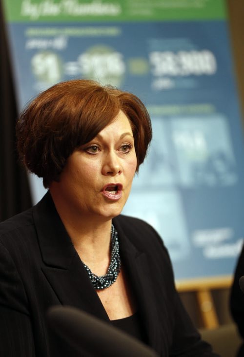 Manitoba  Governments 5 year , $6 billion infrastructure plan  ,  , Jobs and Economy Minister Theresa Oswald ,  , Mar. 5 2014 / KEN GIGLIOTTI / WINNIPEG FREE PRESS
