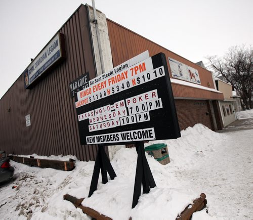 Sir General Sam Steel Legion faces bankruptsy and now a frozen water line for the second time this winter. See story. March5, 2014 - (Phil Hossack / Winnipeg Free Press)