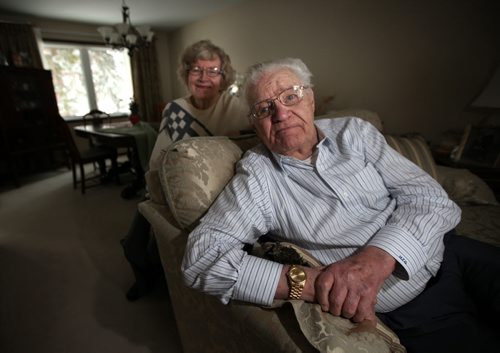 Harry and Manja Giesbrecht in their Charleswood home. Harry worked closely with Russian President Vladimir Putin in the Soviet Union. He and his wife sponsored a visit to Canada and escorted him around.  March 6, 2014 - (Phil Hossack / Winnipeg Free Press)