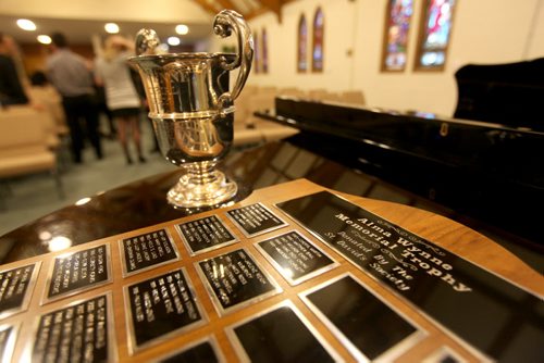 Photos of   WH Anderson Memorial Trophy and plaque  for Vocalists 16 years and under at Churchill United Church during the Winnipeg Music Festival Saturday.  March 08, 2014 Ruth Bonneville / Winnipeg Free Press