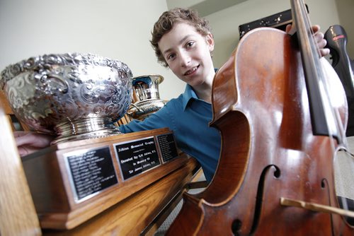 MArch 16, 2014 - 140316  -  David Liam Roberts (14), who was the big winner at the Winnipeg Music Fest, is photographed in his home Sunday, March 16, 2014. John Woods / Winnipeg Free Press