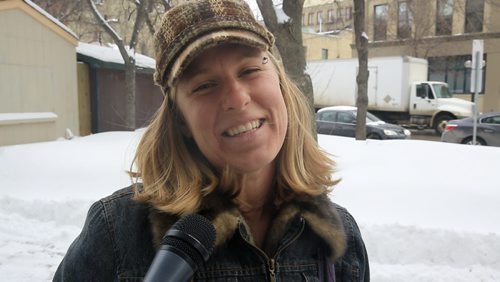 Winnipeg residents were asked to send a message to old man winter.

Winnipeg Free Press
March 17, 2014

Ginette Hacault
"Goodbye. Good riddance."