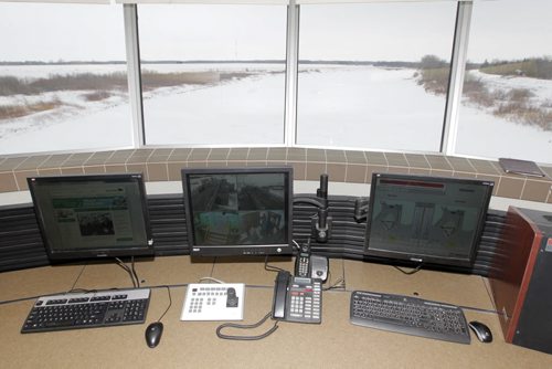 Inside the Floodway inlet control structure, Courchaine Road. Completion of the Red River Floodway expansion project came in under budget. BORIS MINKEVICH / WINNIPEG FREE PRESS  March 18, 2014