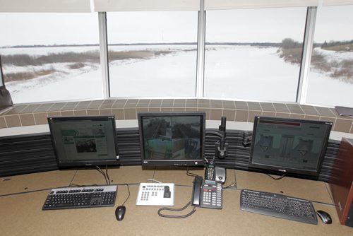 Inside the Floodway inlet control structure, Courchaine Road. Completion of the Red River Floodway expansion project came in under budget. BORIS MINKEVICH / WINNIPEG FREE PRESS  March 18, 2014