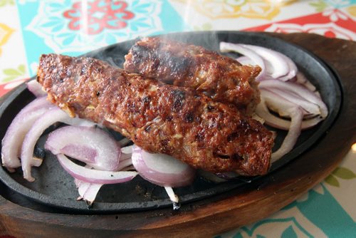 Sizzlers Beef kabab- from restaurant Sizzling Dhaba 628A St Annes Road- See Marions Warhaft review  Mar 24, 2014   (JOE BRYKSA / WINNIPEG FREE PRESS)