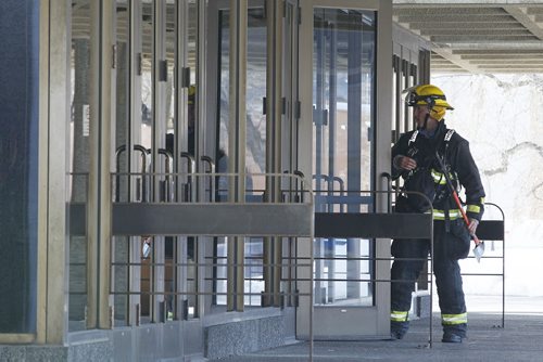 March 24, 2014 - 1401  -  Firefighters attend a fire at the Centennial Concert Hall Monday, March 24, 2014. John Woods / Winnipeg Free Press