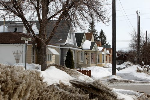 The Boldness Project -  part of this new initiative to change the stats on literacy and health in First Nations children living in the North End. See story. Shot from the street of a row of homes on College Ave just east of McPhillips and one block south of Mountain, the northwestern edge of Point Douglas in Winnipeg's North End.  March 20, 2014 Ruth Bonneville / Winnipeg Free Press