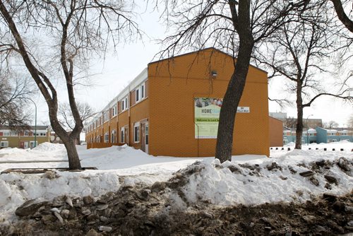 The Boldness Project -  part of this new initiative to change the stats on literacy and health in First Nations children living in the North End. See story. Shot from the street of Stella Walk, low income housing in Winnipeg's North End.  March 20, 2014 Ruth Bonneville / Winnipeg Free Press
