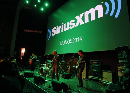 New Meanies blast it at the Metropolitan Entertainment Centre, Manitoba House. SiriusXM Canada JUNO awards Kick Off. Damon Mitchel sings and plays.  BORIS MINKEVICH / WINNIPEG FREE PRESS  March 27, 2014