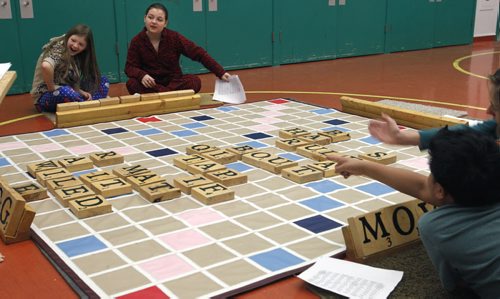 49.8 Intersection In photo,  Lord Selkirk School  students play Big Word game.   For story on Sean Strachan,  the founder of Big Games, an enterprise that builds big games. Dave Sanderson story.   Wayne Glowacki / Winnipeg Free Press March 28   2014