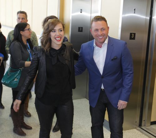 JUNOS2014 Johnny Reid and Serena Ryder meet the media at the MTS Centre today. BORIS MINKEVICH / WINNIPEG FREE PRESS  March 28, 2014