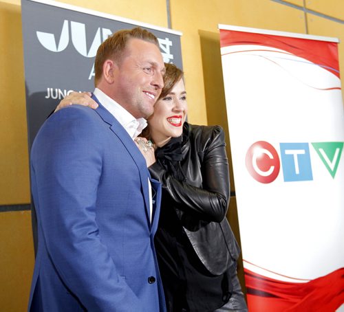 JUNOS2014 Johnny Reid and Serena Ryder meet the media at the MTS Centre today. BORIS MINKEVICH / WINNIPEG FREE PRESS  March 28, 2014
