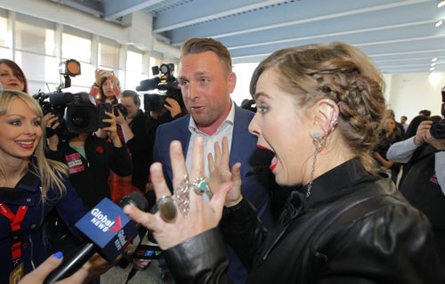 JUNOS2014 Johnny Read and Serena Ryder meet the media at the MTS Centre today. BORIS MINKEVICH / WINNIPEG FREE PRESS  March 28, 2014