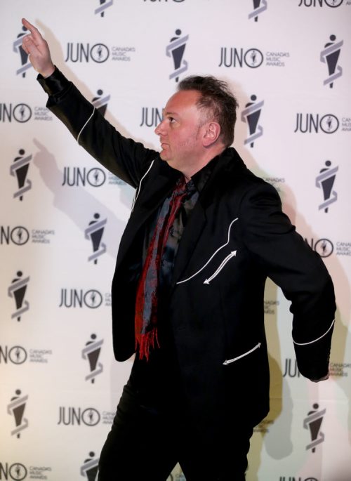 David Gogo arrives on the green carpet prior to the Juno Gala at the Winnipeg Convention Centre, Saturday, March 29, 2014. (TREVOR HAGAN/WINNIPEG FREE PRESS)