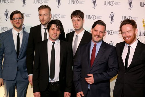 Royal Canoe arrives on the green carpet prior to the Juno Gala at the Winnipeg Convention Centre, Saturday, March 29, 2014. (TREVOR HAGAN/WINNIPEG FREE PRESS)