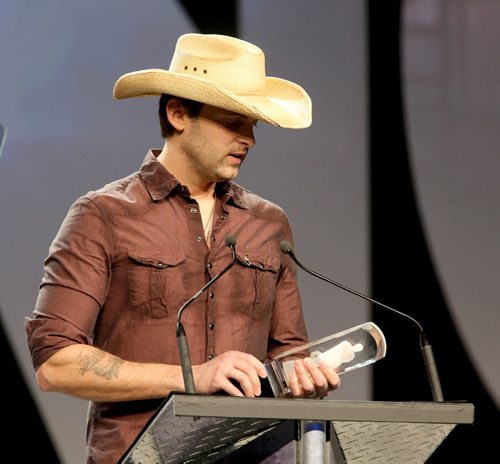 Dean Brody wins Country Album of the Year, the first Juno at the 2014 Juno Gala at the Winnipeg Convention Centre, Saturday, March 29, 2014. (TREVOR HAGAN/WINNIPEG FREE PRESS)