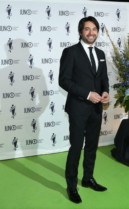 Jion Ghomeshi, JUNO 2014 host, on the JUNO green carpet at the RBC Convention Centre in Winnipeg on Saturday, March 29, 2014. (Photo by Crystal Schick/Winnipeg Free Press)