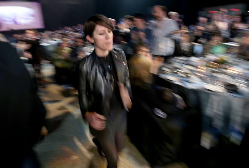 Tegan and Sara won the Juno forPop Album of the Year, at the 2014 Juno Gala at the Winnipeg Convention Centre, Saturday, March 29, 2014. (TREVOR HAGAN/WINNIPEG FREE PRESS)