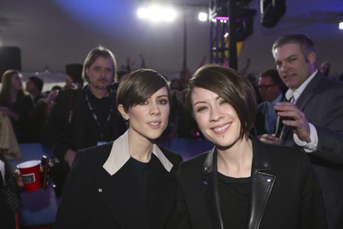 JUNOS 2014 - MTS Centre  Tegan and Sara on the red carpet  March 30, 2014 Crystal Schick / Winnipeg free Press