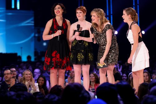 Team Jennifer Jones present at the Juno Awards at MTS Centre in Winnipeg. (Joe Bryksa/ Winnipeg Free Press)