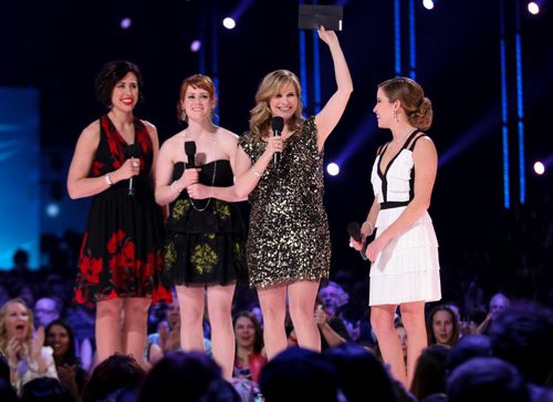 Team Jennifer Jones present at the Juno Awards at MTS Centre in Winnipeg. (Joe Bryksa/ Winnipeg Free Press)