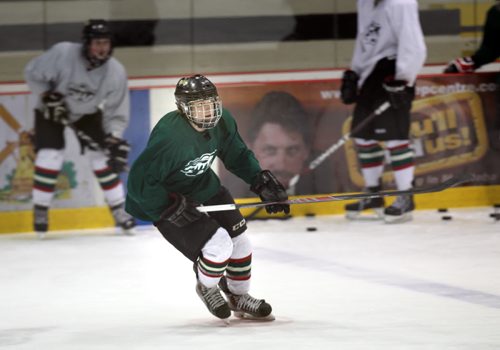 Zach Court, at a Winnipeg Wild workout Monday at the IcePlex. See story. March 31, 2014 - (Phil Hossack / Winnipeg Free Press)