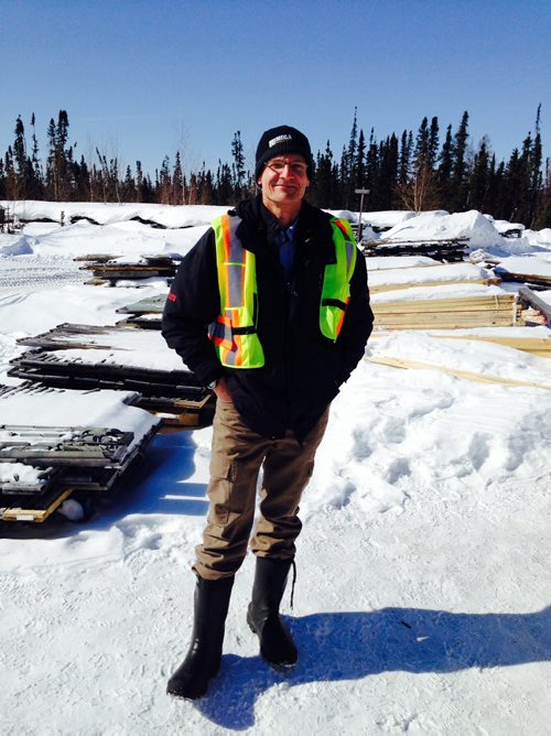 Glen Kuntz, president and CEO of Mega Precious Metals Inc. at the Monument Bay camp.  April 2014 Martin Cash / Winnipeg Free Press