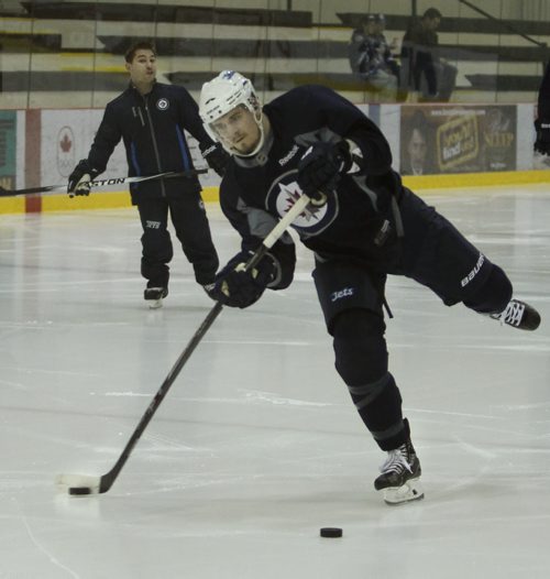 Winnipeg Jets player Mark Scheifele skates at the team's optional practice at the MTS IcePlex Friday. Story by Melissa Martin.   Wayne Glowacki / Winnipeg Free Press April 4   2014