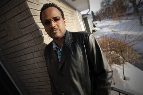 April 6, 2014 - 140406  -  Daniel Awshek, Eritrean Canadian Human Rights Group, is photographed outside his home in Winnipeg Sunday, April 6, 2014. Awshek speaks out about Eritrea's practise of sending people to fund raise in Canada for military actions in Eritrea. John Woods / Winnipeg Free Press