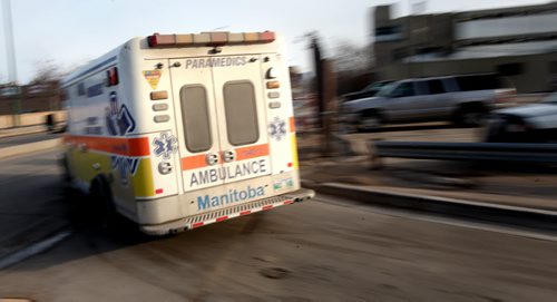 City Ambulances re: bumpy rides on Winnnipeg Roads,  See story.  April 8, 2014 - (Phil Hossack / Winnipeg Free Press)