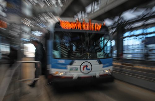 City of Winnipeg Rapid Transit buses arrive and depart from the Osborne Street Station Thursday afternoon. 140410 - Thursday, April 10, 2014 -  (MIKE DEAL / WINNIPEG FREE PRESS)
