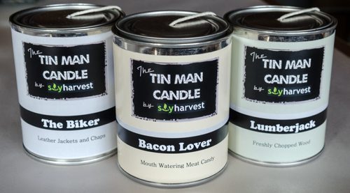 New line of Soy Harvest candles marketed to men.  EMILY CUMMING / WINNIPEG FREE PRESS APRIL 15, 2014