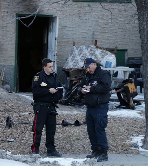 Fire in a rooming house  on Enfield  Cres. near Marion St.  claimed the life of  a male after he was sent to hospital in critical condition  . with video  April 16 2014 / KEN GIGLIOTTI / WINNIPEG FREE PRESS